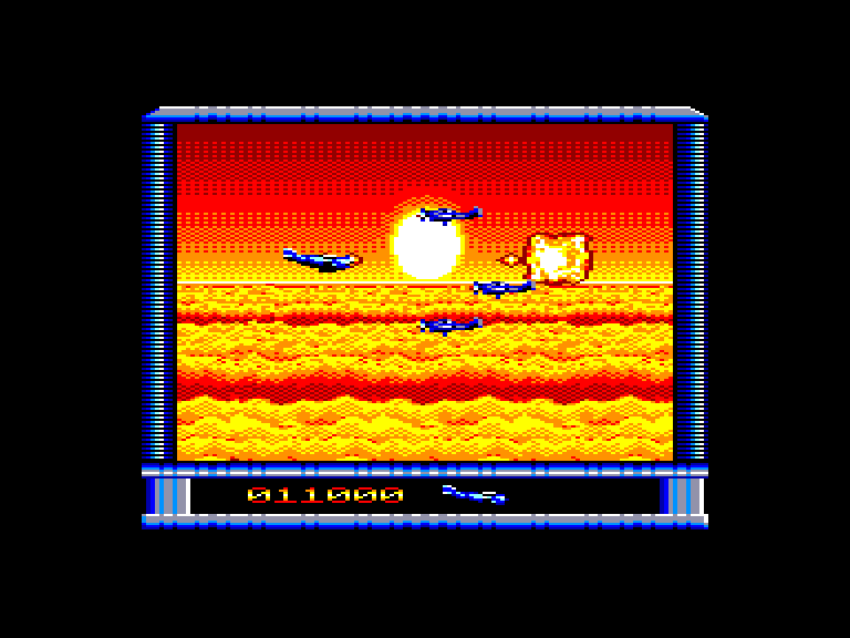 screenshot of the Amstrad CPC game P47 Thunderbolt by GameBase CPC