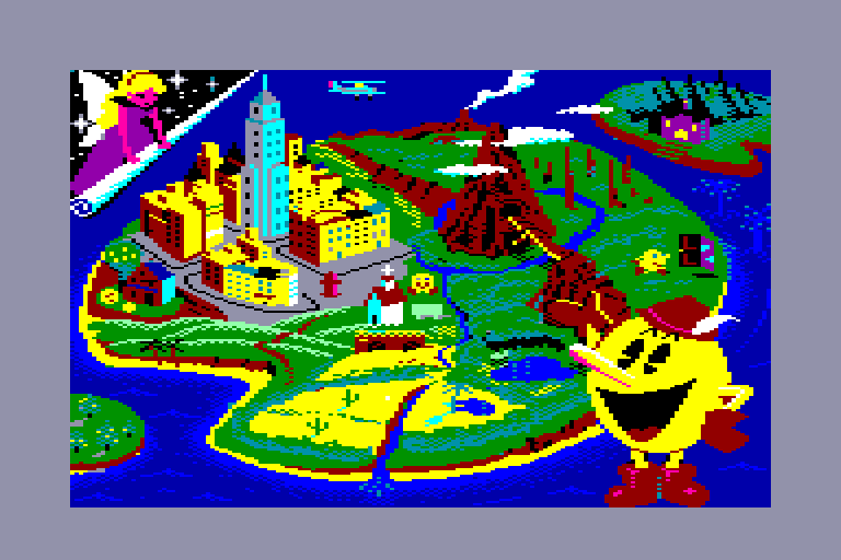 screenshot of the Amstrad CPC game Pac-Land by GameBase CPC