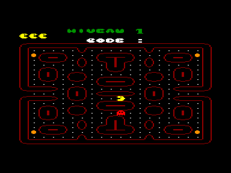 screenshot of the Amstrad CPC game Pac-man & pac-dog by GameBase CPC