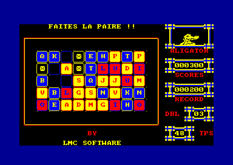 screenshot of the Amstrad CPC game Paire by GameBase CPC