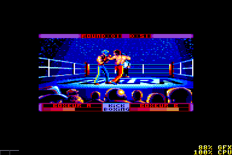 screenshot of the Amstrad CPC game Panza Kick Boxing by GameBase CPC