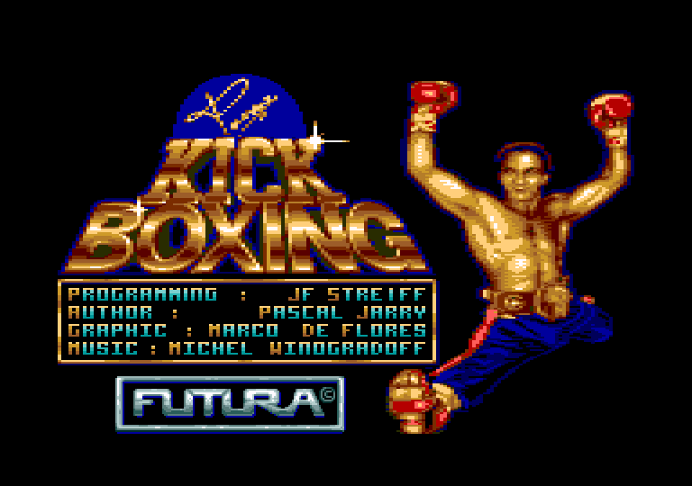 screenshot of the Amstrad CPC game Panza Kick Boxing [CPC+] by GameBase CPC