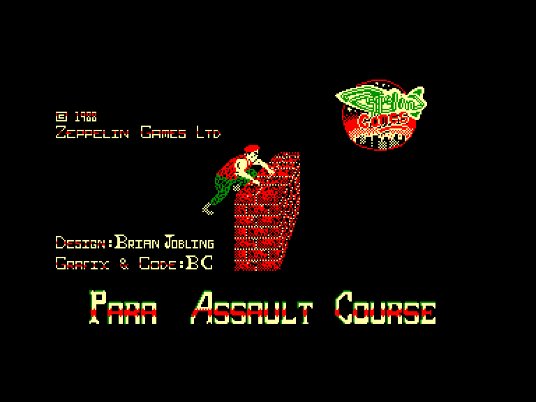 screenshot of the Amstrad CPC game Para assault course by GameBase CPC