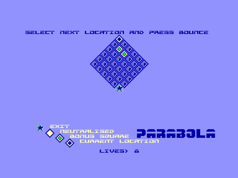 screenshot of the Amstrad CPC game Parabola by GameBase CPC