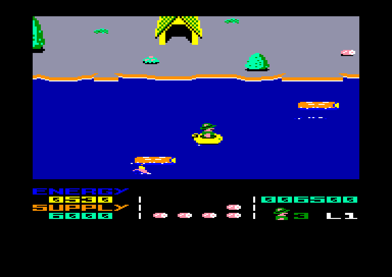 screenshot of the Amstrad CPC game Park patrol by GameBase CPC