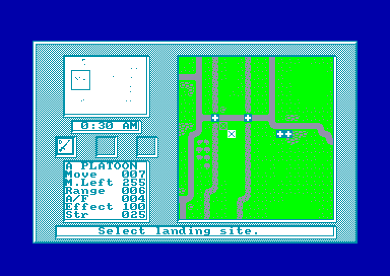 screenshot of the Amstrad CPC game Pegasus Bridge by GameBase CPC