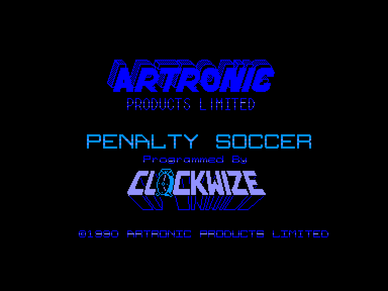 screenshot of the Amstrad CPC game Penalty soccer by GameBase CPC