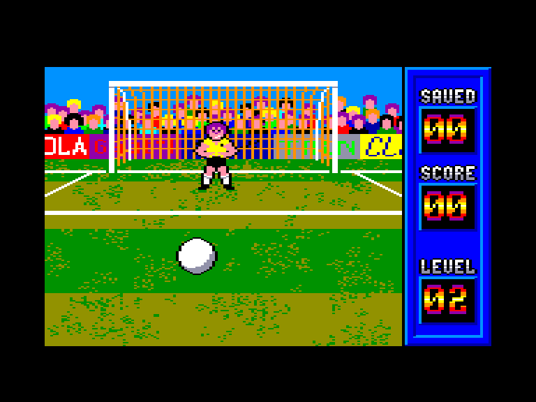 screenshot of the Amstrad CPC game Penalty soccer by GameBase CPC