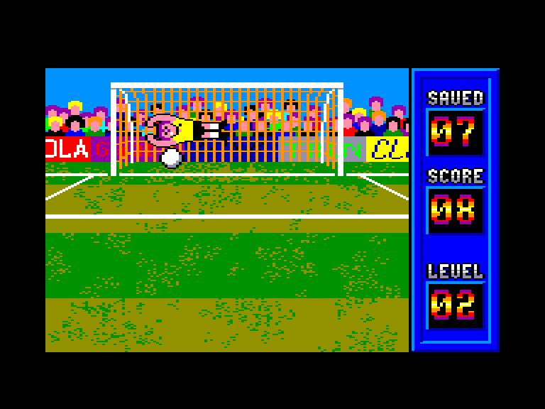 screenshot of the Amstrad CPC game Penalty soccer by GameBase CPC