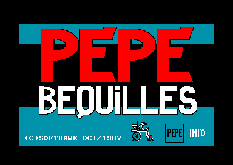 screenshot of the Amstrad CPC game Pépé Béquilles by GameBase CPC