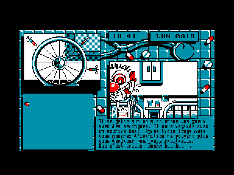 screenshot of the Amstrad CPC game Pépé Béquilles by GameBase CPC