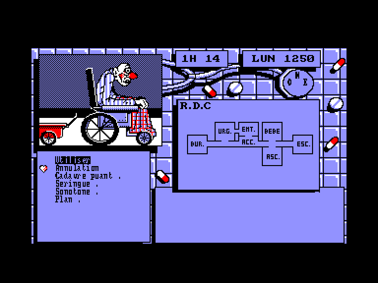 screenshot of the Amstrad CPC game Pépé Béquilles by GameBase CPC