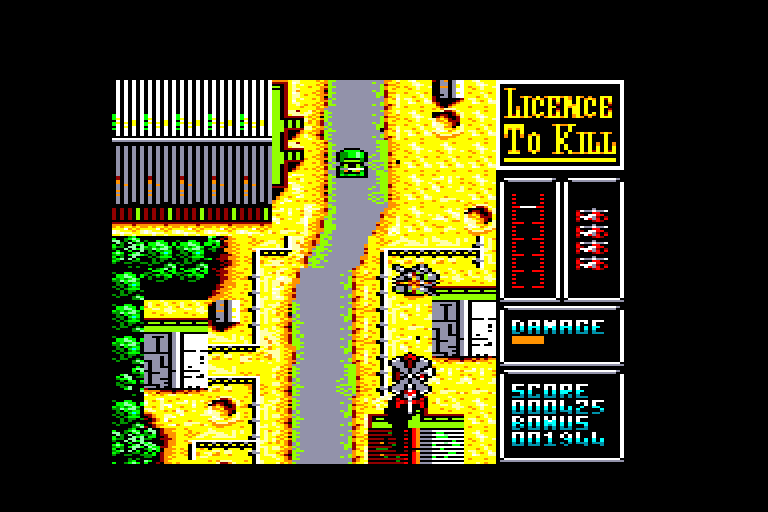 screenshot of the Amstrad CPC game Licence to Kill by GameBase CPC