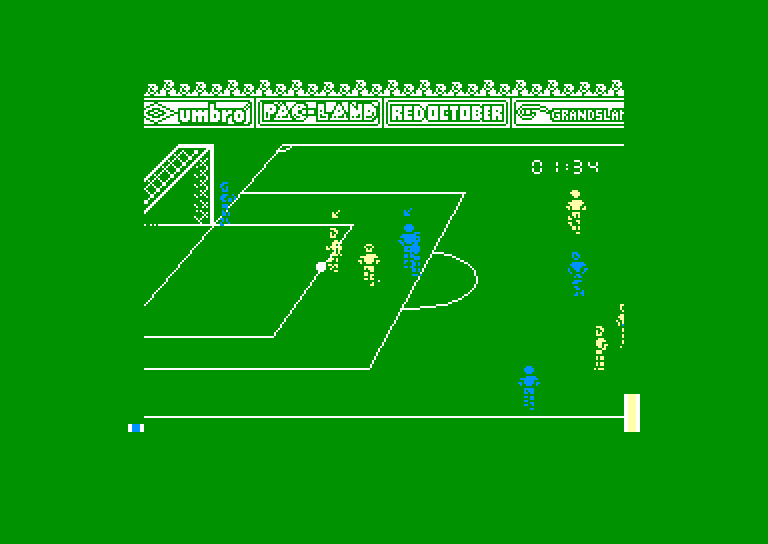 screenshot of the Amstrad CPC game Peter beardsley's international football by GameBase CPC