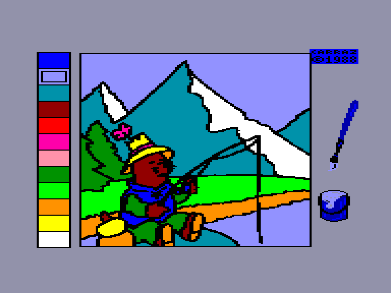 screenshot of the Amstrad CPC game Petits Coloriages Malins - Volume 2 by GameBase CPC