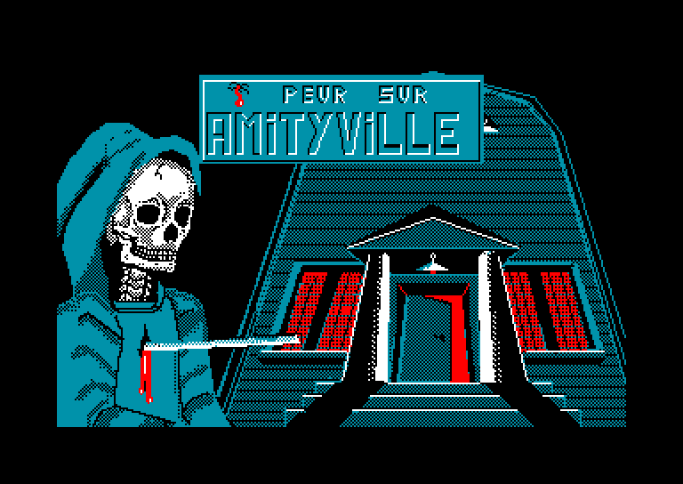 screenshot of the Amstrad CPC game Peur sur amityville by GameBase CPC