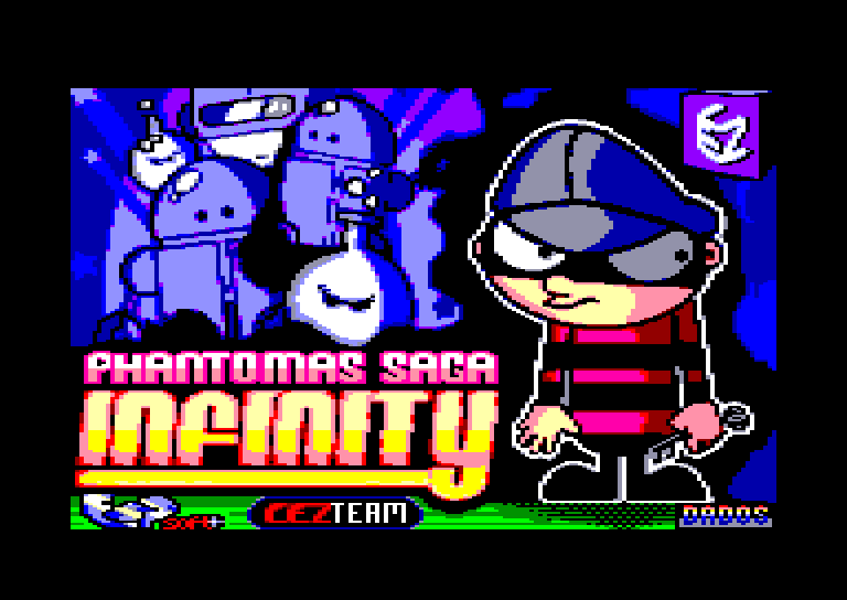 screenshot of the Amstrad CPC game Phantomas Saga - Infinity by GameBase CPC
