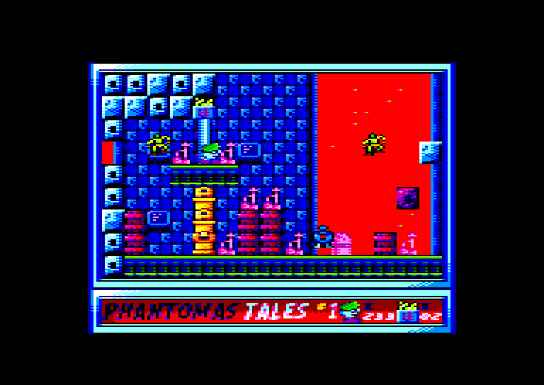 screenshot of the Amstrad CPC game Phantomas Tales #1 - Marsport by GameBase CPC