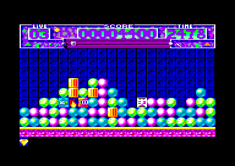 screenshot of the Amstrad CPC game Pick 'n Pile by GameBase CPC