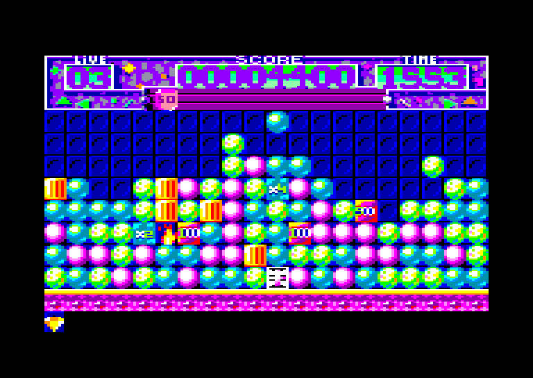 screenshot of the Amstrad CPC game Pick 'n Pile by GameBase CPC