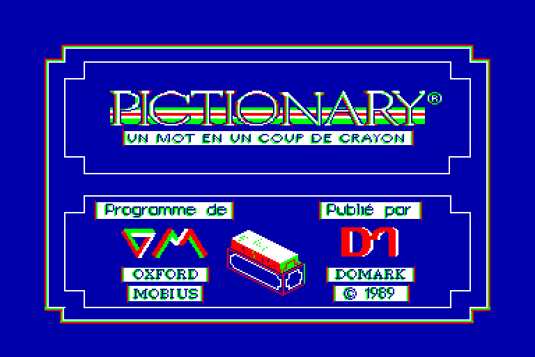 screenshot of the Amstrad CPC game Pictionary by GameBase CPC