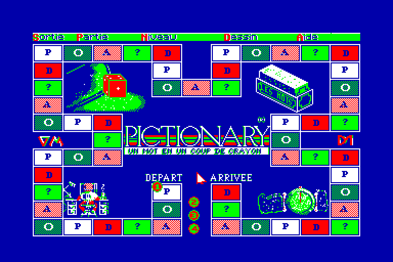 screenshot of the Amstrad CPC game Pictionary by GameBase CPC