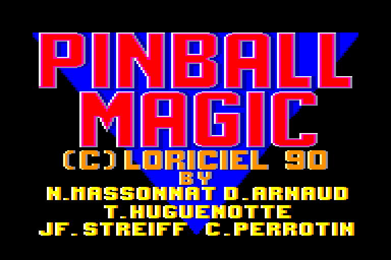 screenshot of the Amstrad CPC game Pinball Magic by GameBase CPC