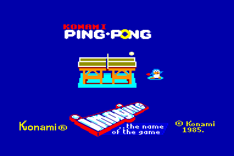 screenshot of the Amstrad CPC game Ping Pong by GameBase CPC