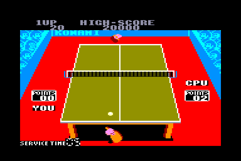 screenshot of the Amstrad CPC game Ping Pong by GameBase CPC