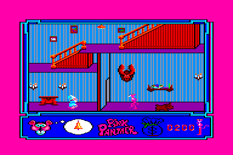 screenshot of the Amstrad CPC game Pink panther by GameBase CPC