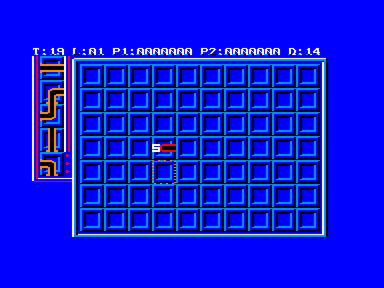 screenshot of the Amstrad CPC game Pipe mania by GameBase CPC