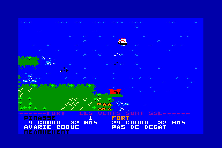 screenshot of the Amstrad CPC game Pirates ! by GameBase CPC