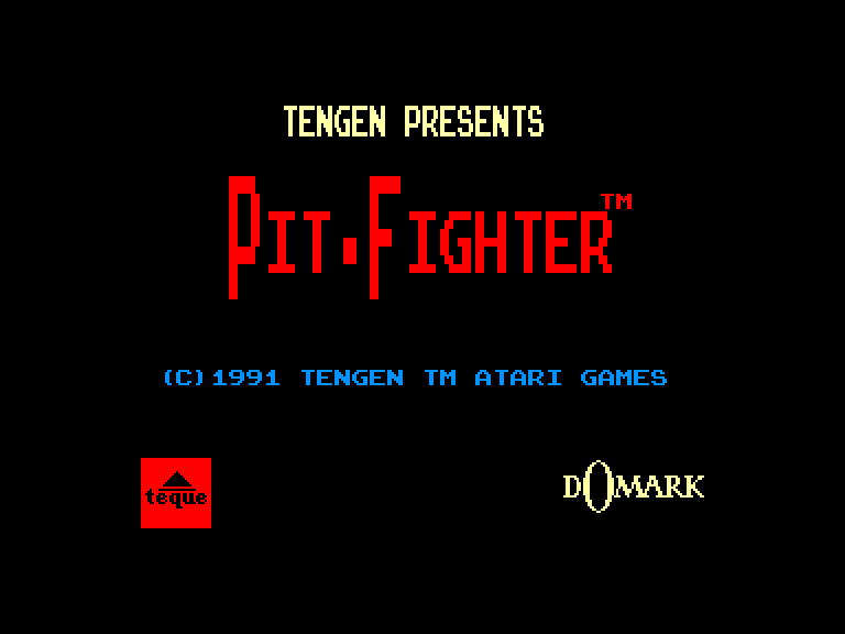 screenshot of the Amstrad CPC game Pit fighter by GameBase CPC