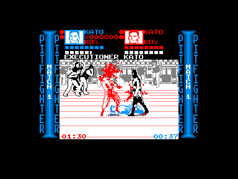 screenshot of the Amstrad CPC game Pit fighter by GameBase CPC