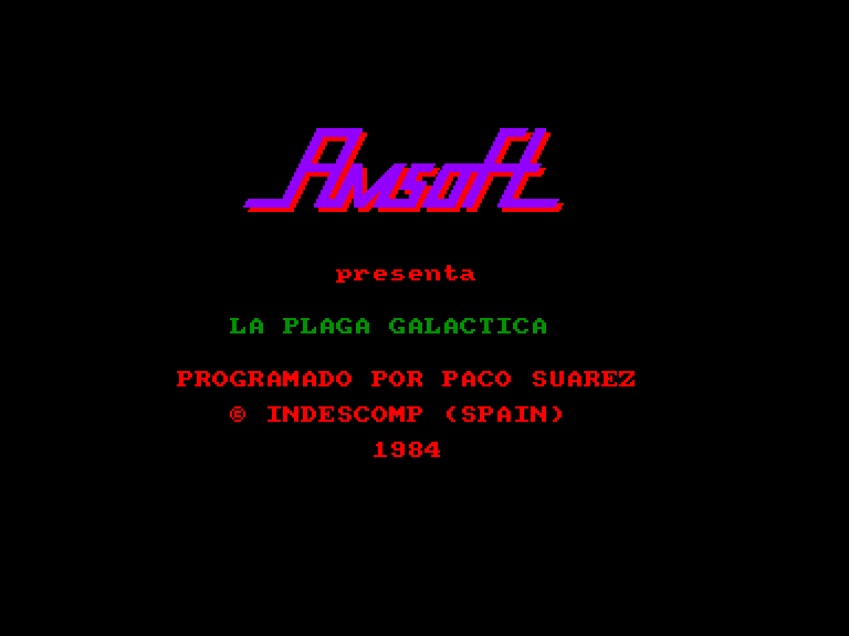 screenshot of the Amstrad CPC game Galactic plague (the)