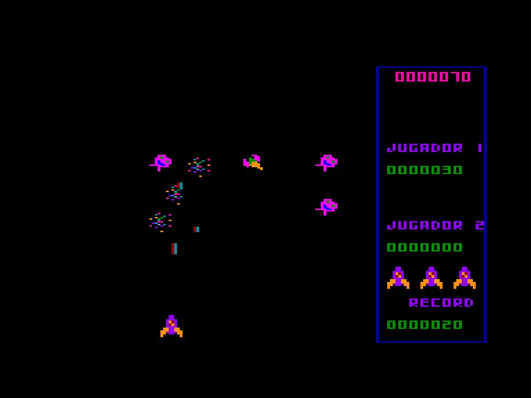 screenshot of the Amstrad CPC game Galactic plague (the) by GameBase CPC