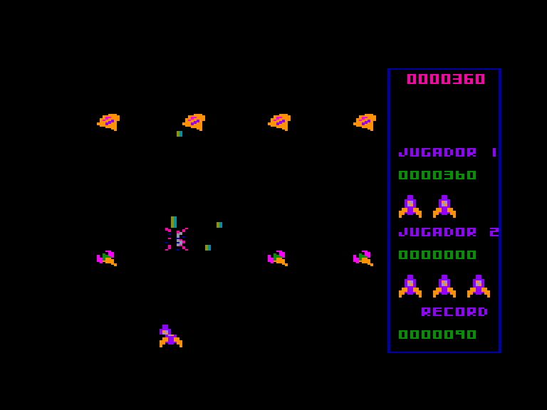 screenshot of the Amstrad CPC game Galactic plague (the) by GameBase CPC