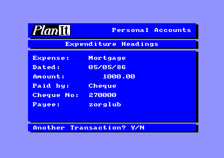 screenshot of the Amstrad CPC game Plan It by GameBase CPC