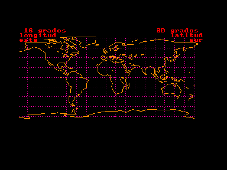 screenshot of the Amstrad CPC game Planetario - La Tierra by GameBase CPC