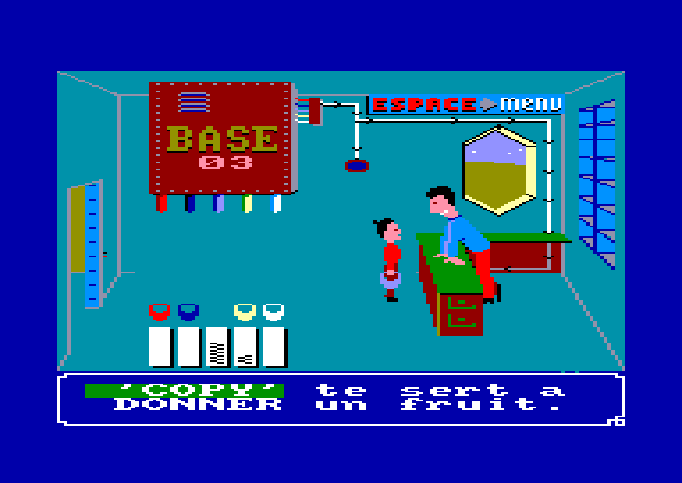 screenshot of the Amstrad CPC game Planete base by GameBase CPC