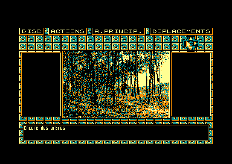 screenshot of the Amstrad CPC game Planete mysterieuse (la) by GameBase CPC