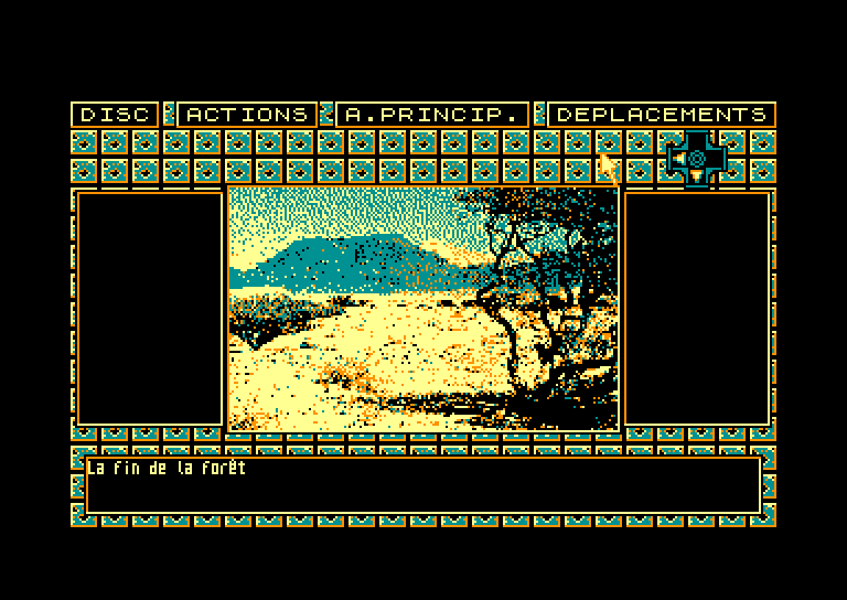screenshot of the Amstrad CPC game Planete mysterieuse (la) by GameBase CPC
