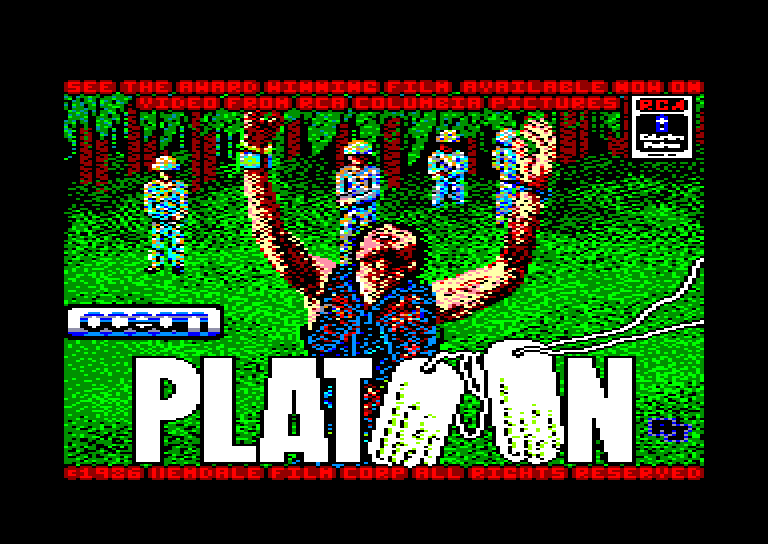 screenshot of the Amstrad CPC game Platoon by GameBase CPC