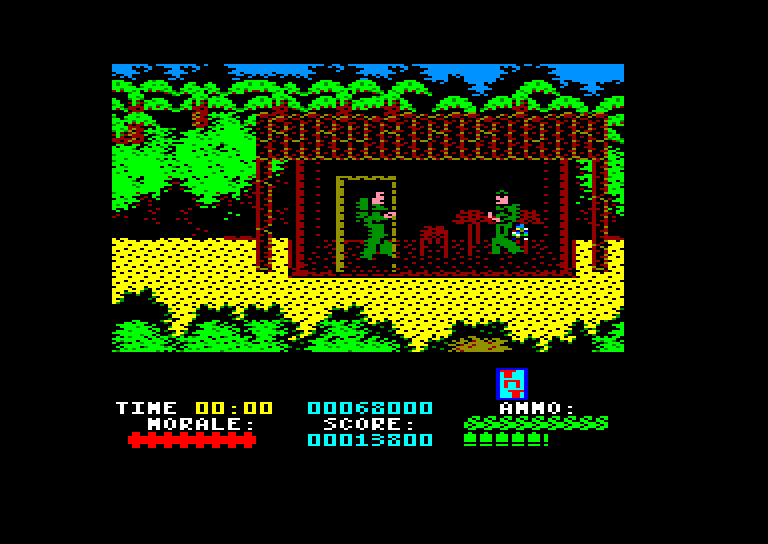 screenshot of the Amstrad CPC game Platoon by GameBase CPC