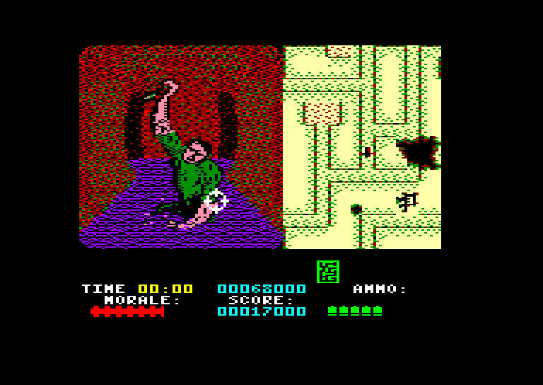 screenshot of the Amstrad CPC game Platoon by GameBase CPC