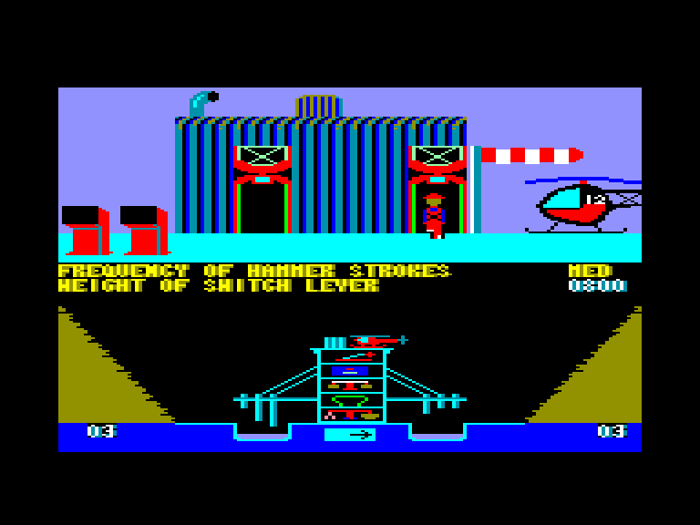 screenshot of the Amstrad CPC game Pneumatic Hammers by GameBase CPC