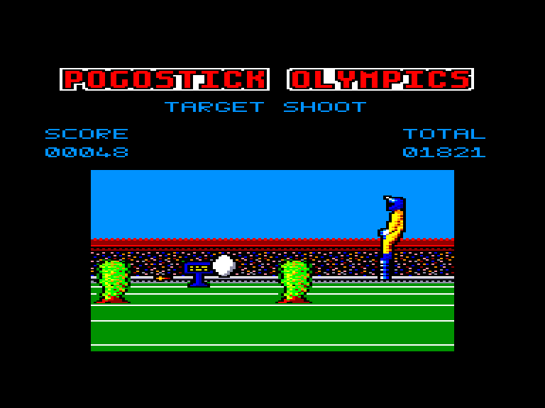 screenshot of the Amstrad CPC game Pogostick Olympics by GameBase CPC