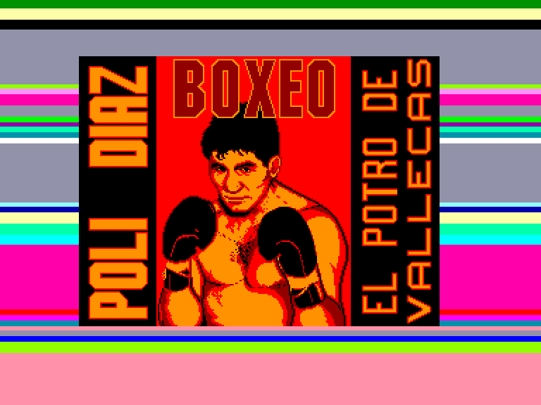 screenshot of the Amstrad CPC game Poli diaz boxeo by GameBase CPC