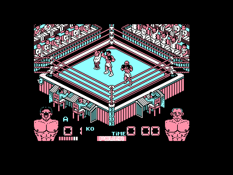 screenshot of the Amstrad CPC game Poli diaz boxeo by GameBase CPC