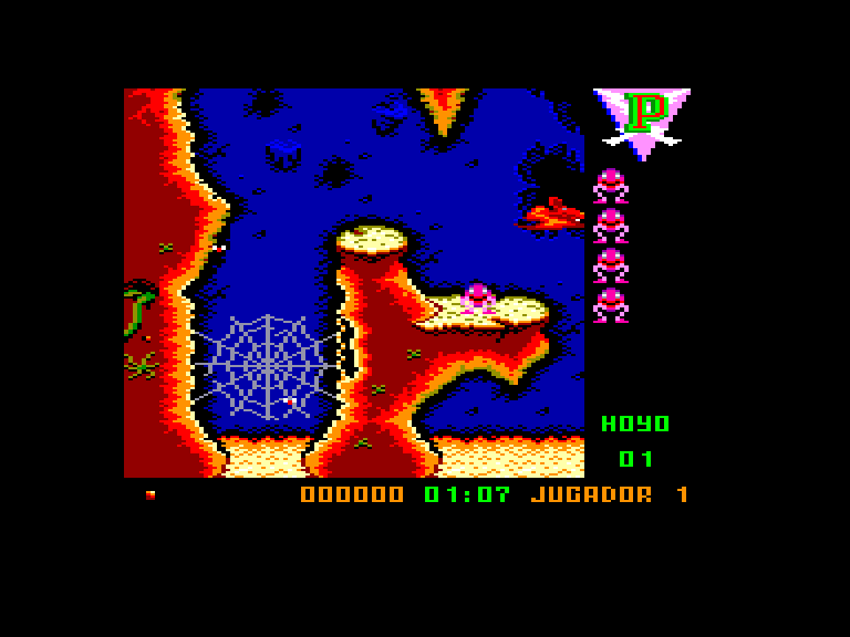 screenshot of the Amstrad CPC game Poogaboo / pulga 2 by GameBase CPC